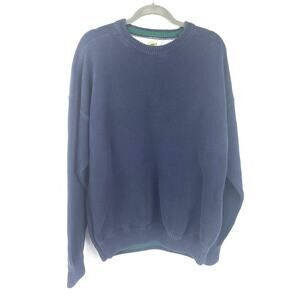 Field Gear Vintage Men's Blue Sweater Mens size LT Coastal Knit Nautical Minimal